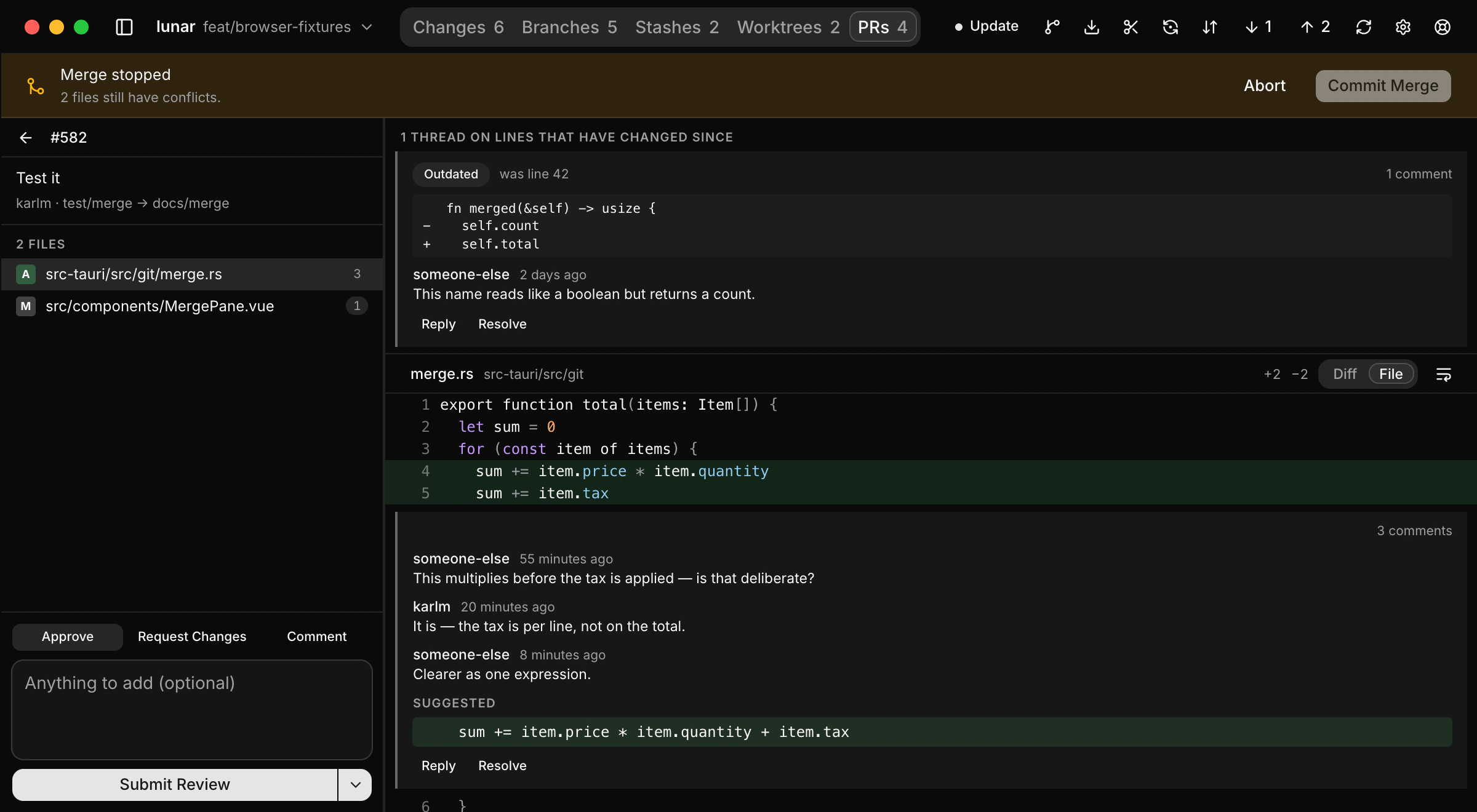 PR reviews powered by your CLI